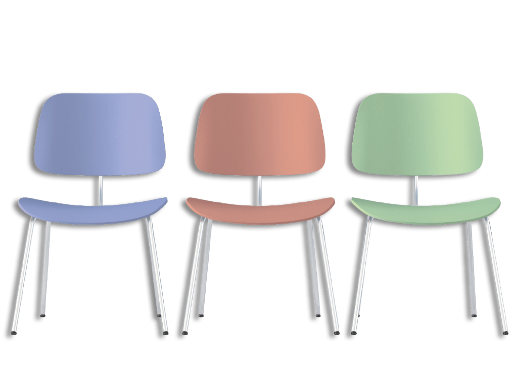 drei nebeneinander stehende Stühle
