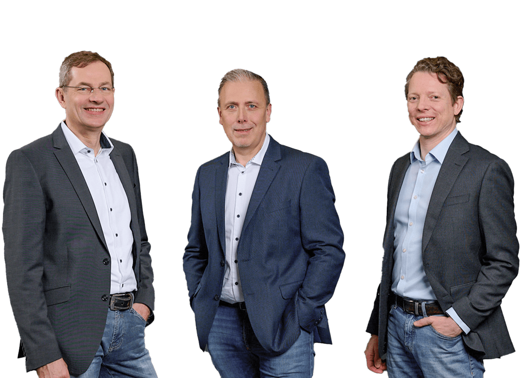 Alexander Kempf, Volker Andres und Marcel Kruse stehen nebeneinander